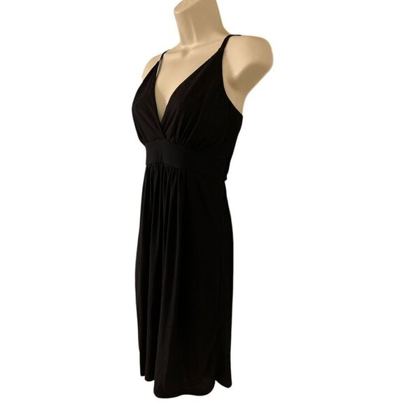 Zoey & Beth Womens Size Small Black Swing Dress With Tie And Adjustable Straps - Picture 2 of 8